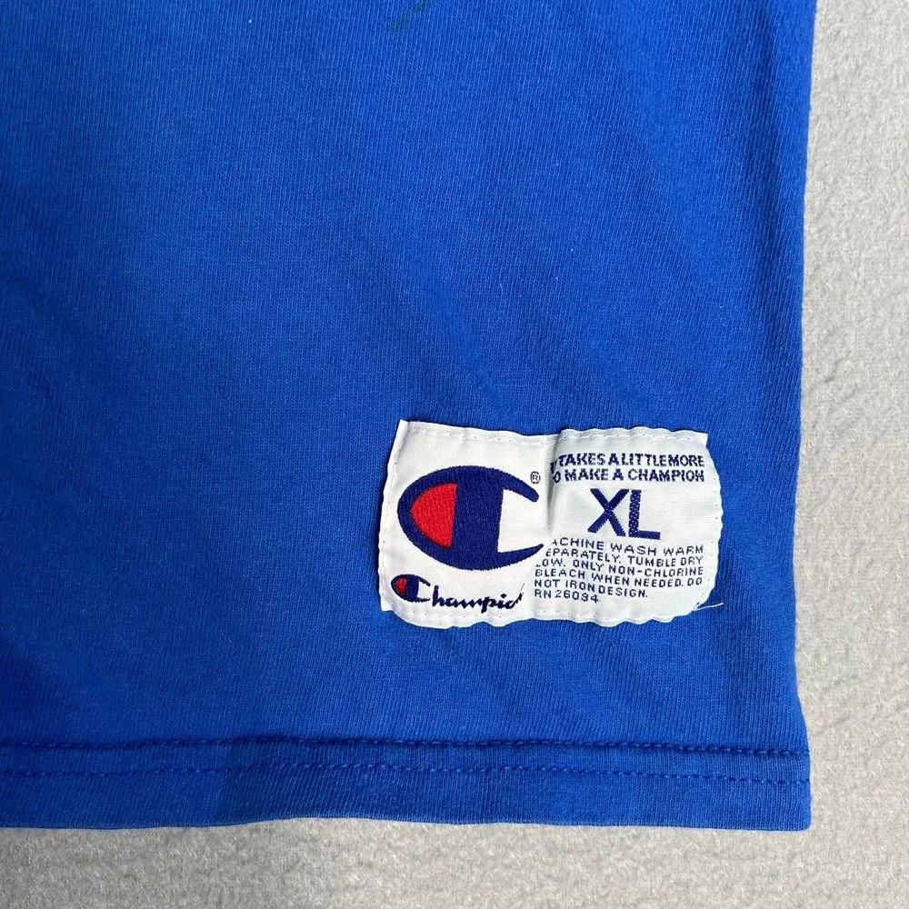 VTG Champion Tank Top Mens XL Blue‎ Sleeveless Spellout 1990s Training Gym